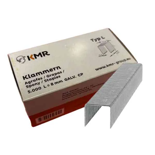 KMR Punti Graffatrice 8 mm Tipo L 5000 pz acciaio