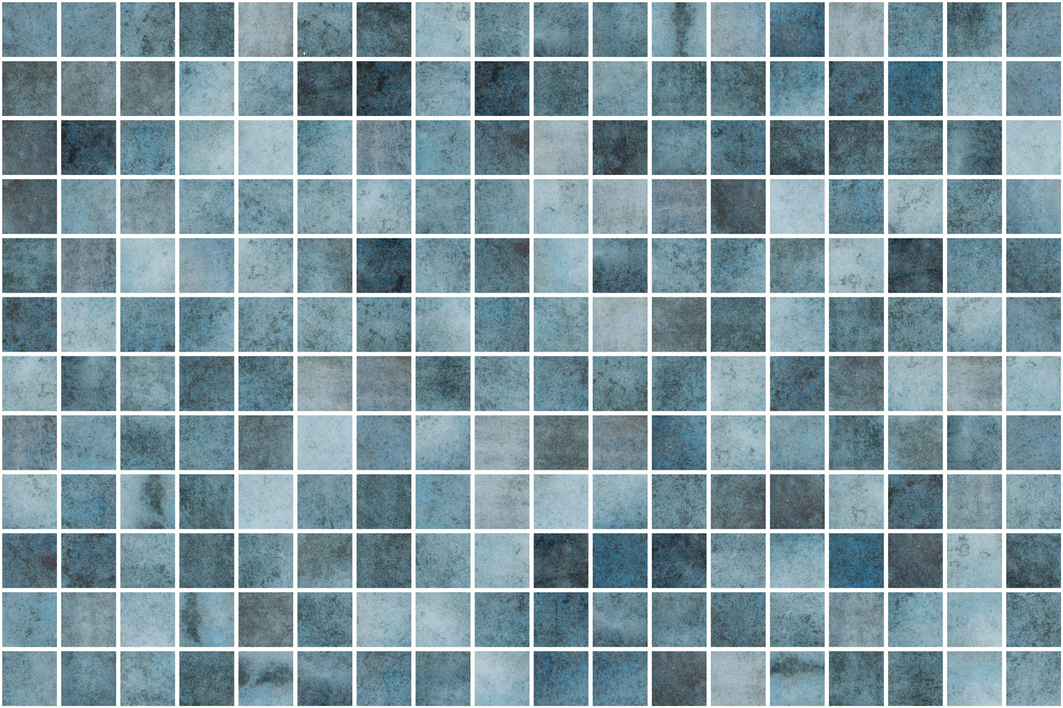 SQ Mosaic Kubu Namazu Glossy mosaico blu effetto pietra