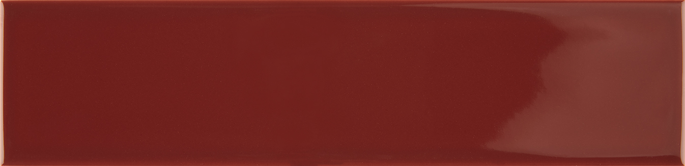 Recer Cromina Deep Red 7,5x30 Piastrella Brilho