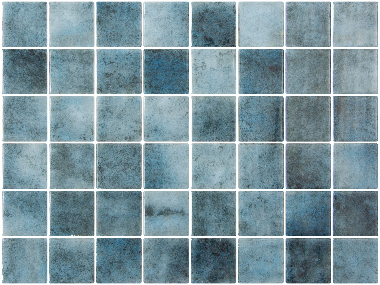 SQ Mosaic Kubu Fifty Namazu Glossy mosaico 50x50 blu