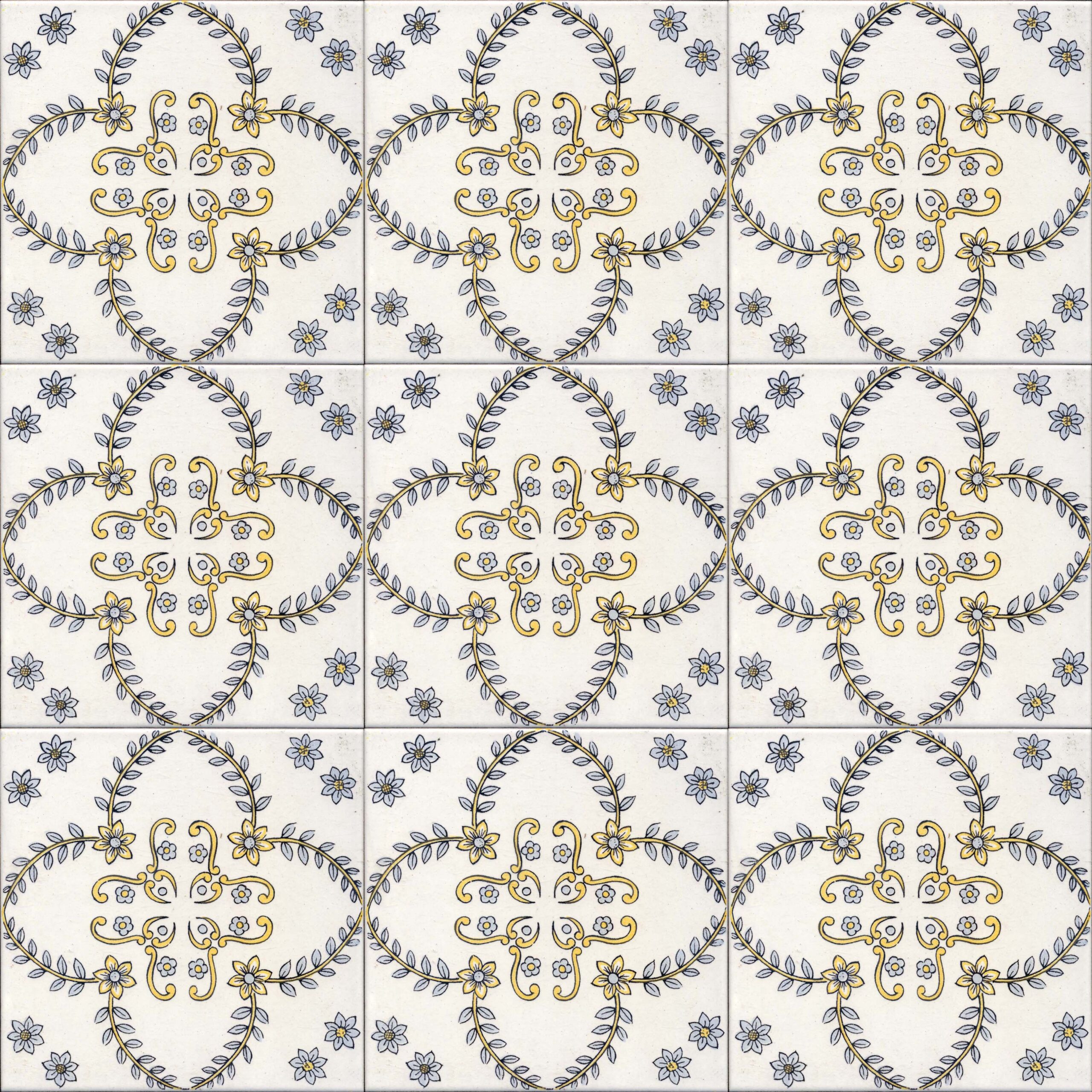 Ceramica Pinto Floreale VP3091 piastrella maiolica pennello e stampa
