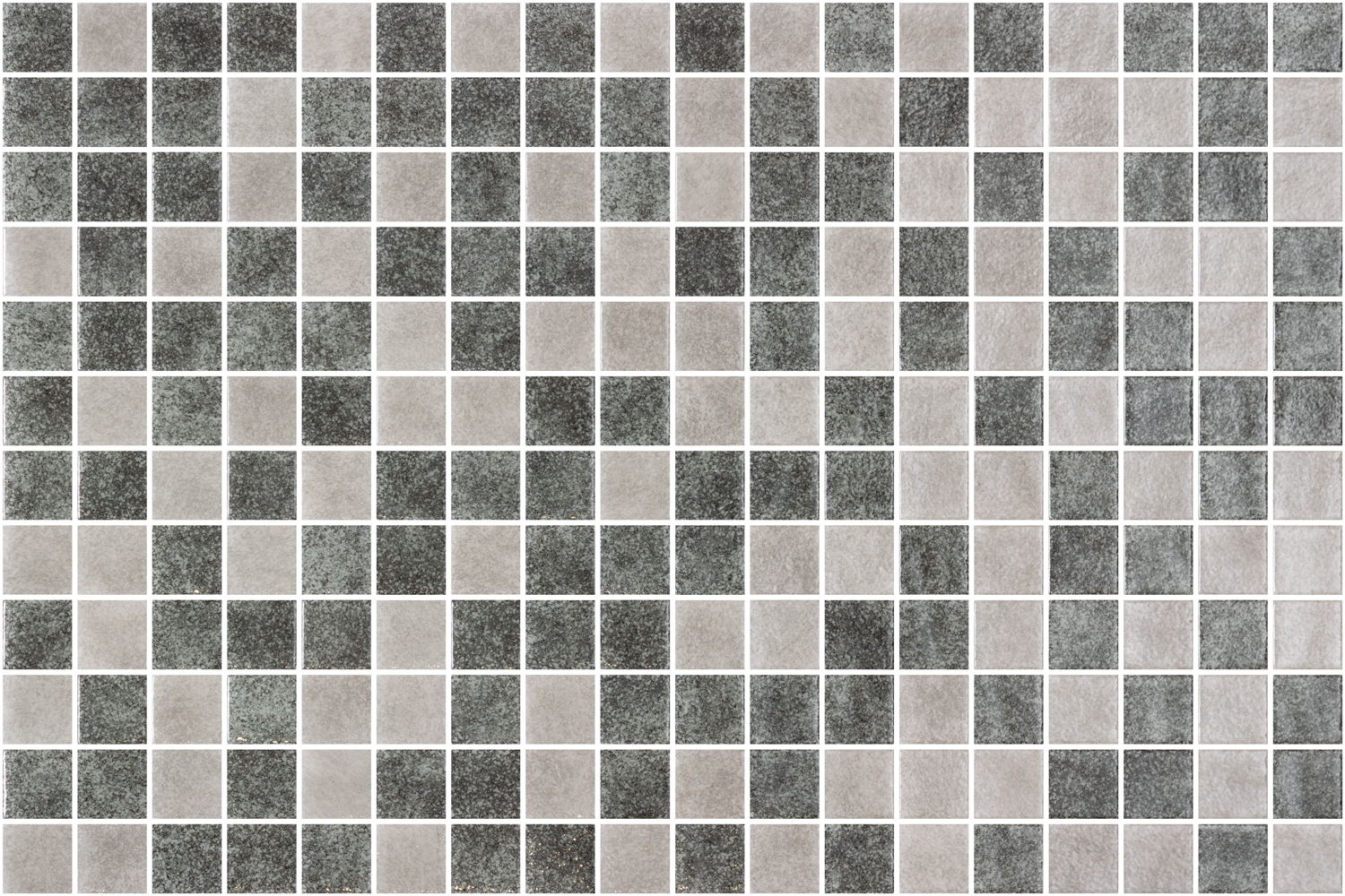 SQ Mosaic Genuine Mimic Mosaico Nero Grigio Lucido