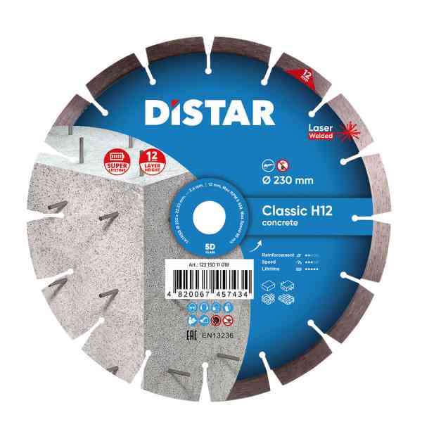 Distar Classic H12 disco diamantato 125 mm cemento