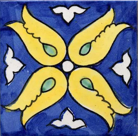 Ceramica Pinto Barocco Vietri VP11196 piastrella decoro mano