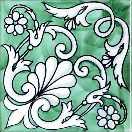 Ceramica Pinto Classico Vietri VP13585 piastrella decoro mano