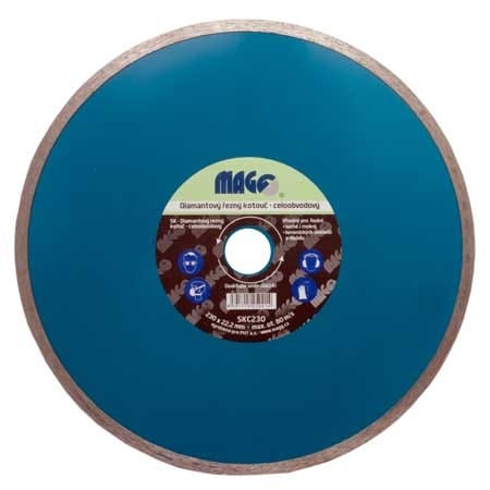 Magg Super disco diamantato 230 mm liscio ceramica