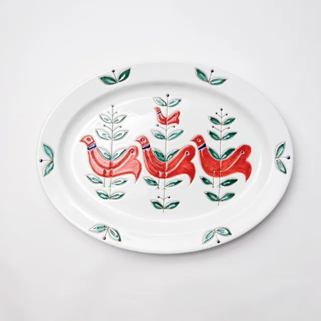 Cerasarda Arte Tavola Pavoncelle mise en place piatti ceramica
