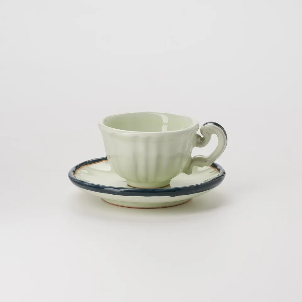 Cerasarda Arte Tavola Monogram set caffè Velluto Botanico