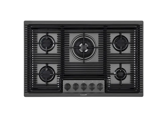 Viva Made Milanello Gun Metal piano cottura 5 fuochi