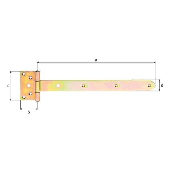 GAH Alberts cerniera a croce 390x40 mm acciaio zincato