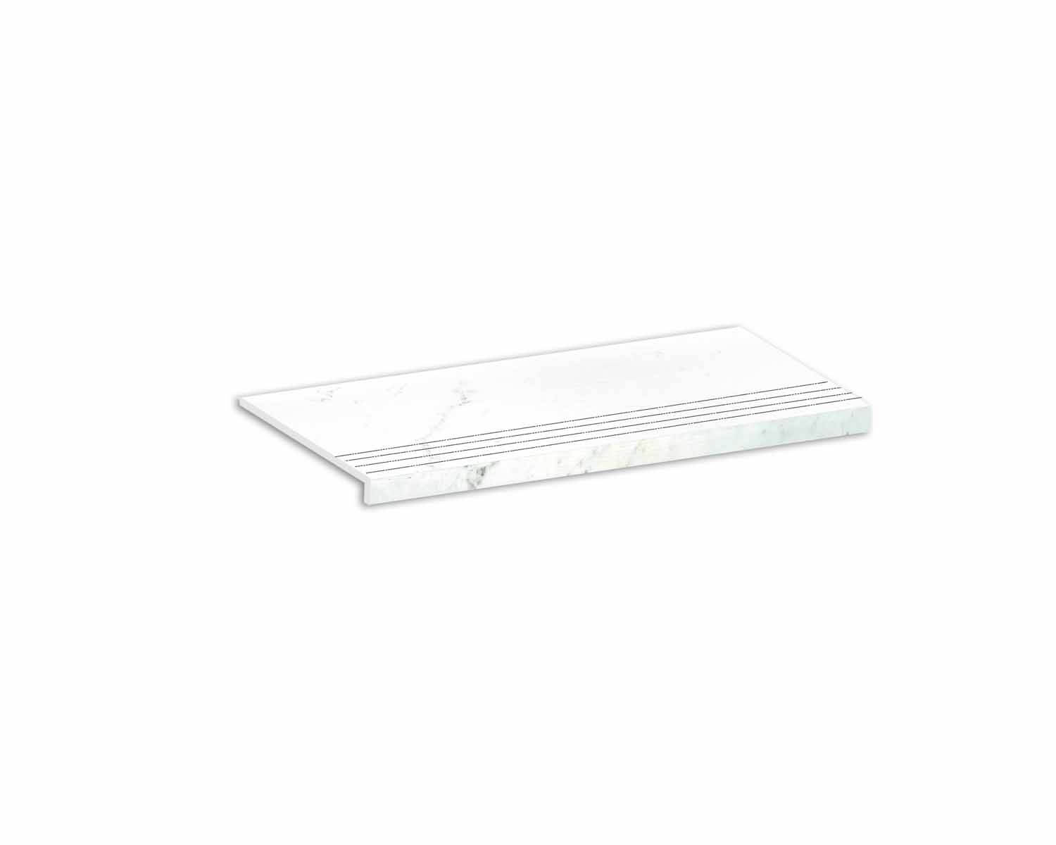 Roca Tiles Calacatta gradino gres effetto marmo lucido