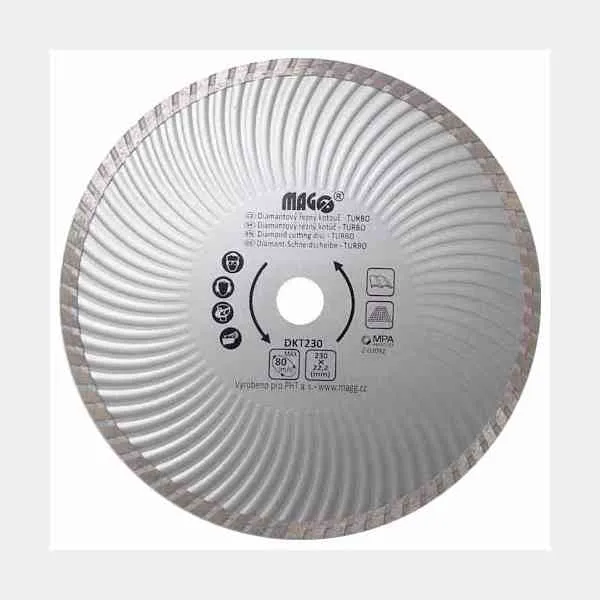 Magg disco diamantato Turbo 230x22,2 mm 6600 giri