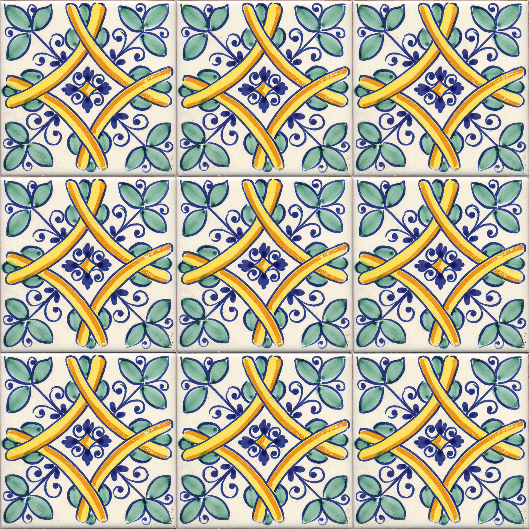Ceramica Pinto Antico Vietri Stampato VP7494 piastrella mano