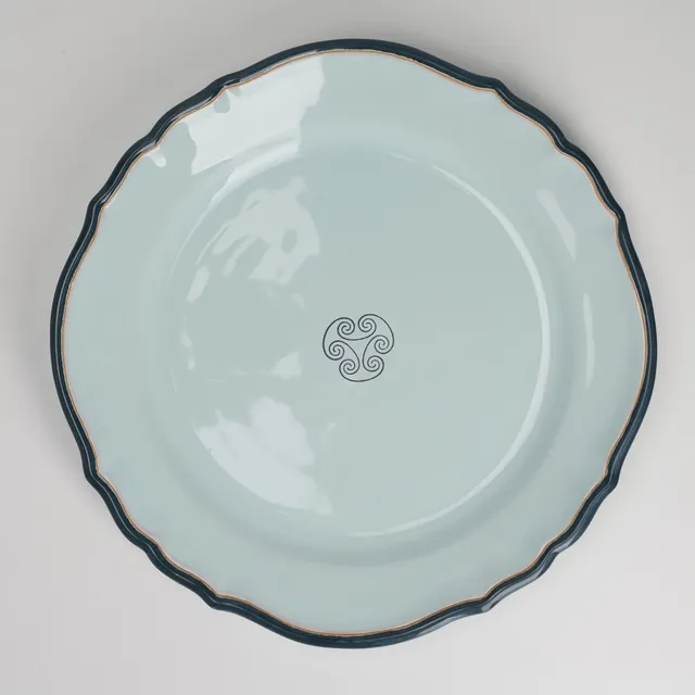 Cerasarda Arte Tavola Monogram segnaposto Celeste Velato