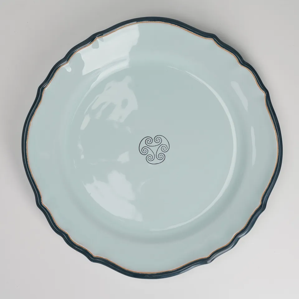Cerasarda Arte Tavola Monogram segnaposto Celeste Velato