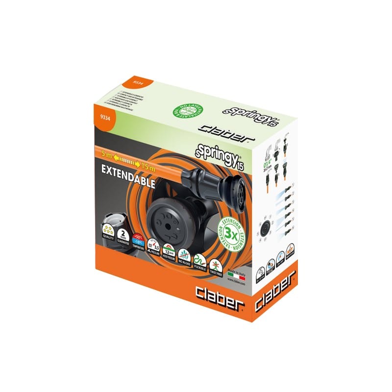 Claber Springy 9334 tubo estensibile 15 m con pistola