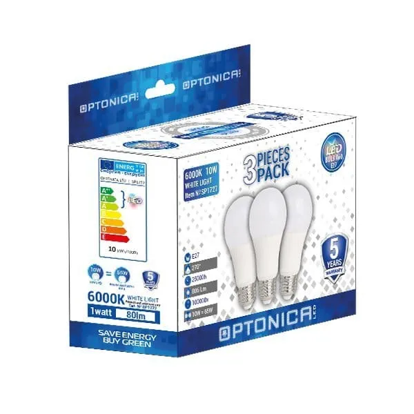 Optonica SP1732 lampadina LED E27 12W 2800K 3 pezzi