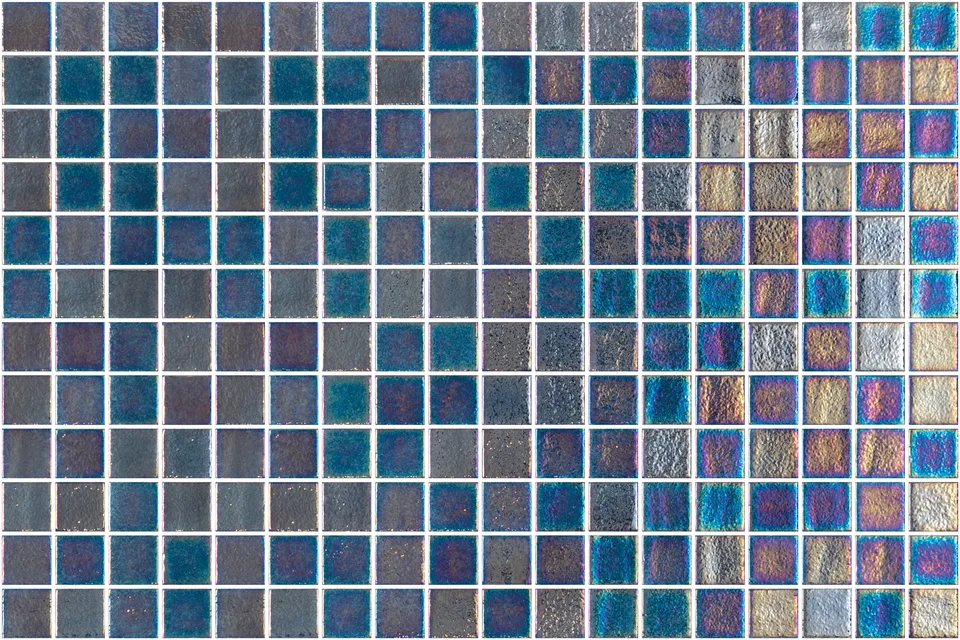 SQ Mosaic Pearl 100 mosaico blu scuro lucido effetto perla