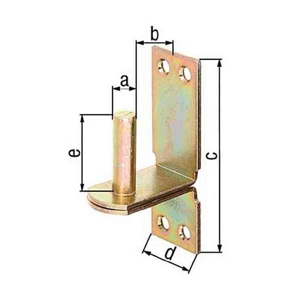 GAH Alberts 792659 staffa lunga 105x35 mm acciaio zincato