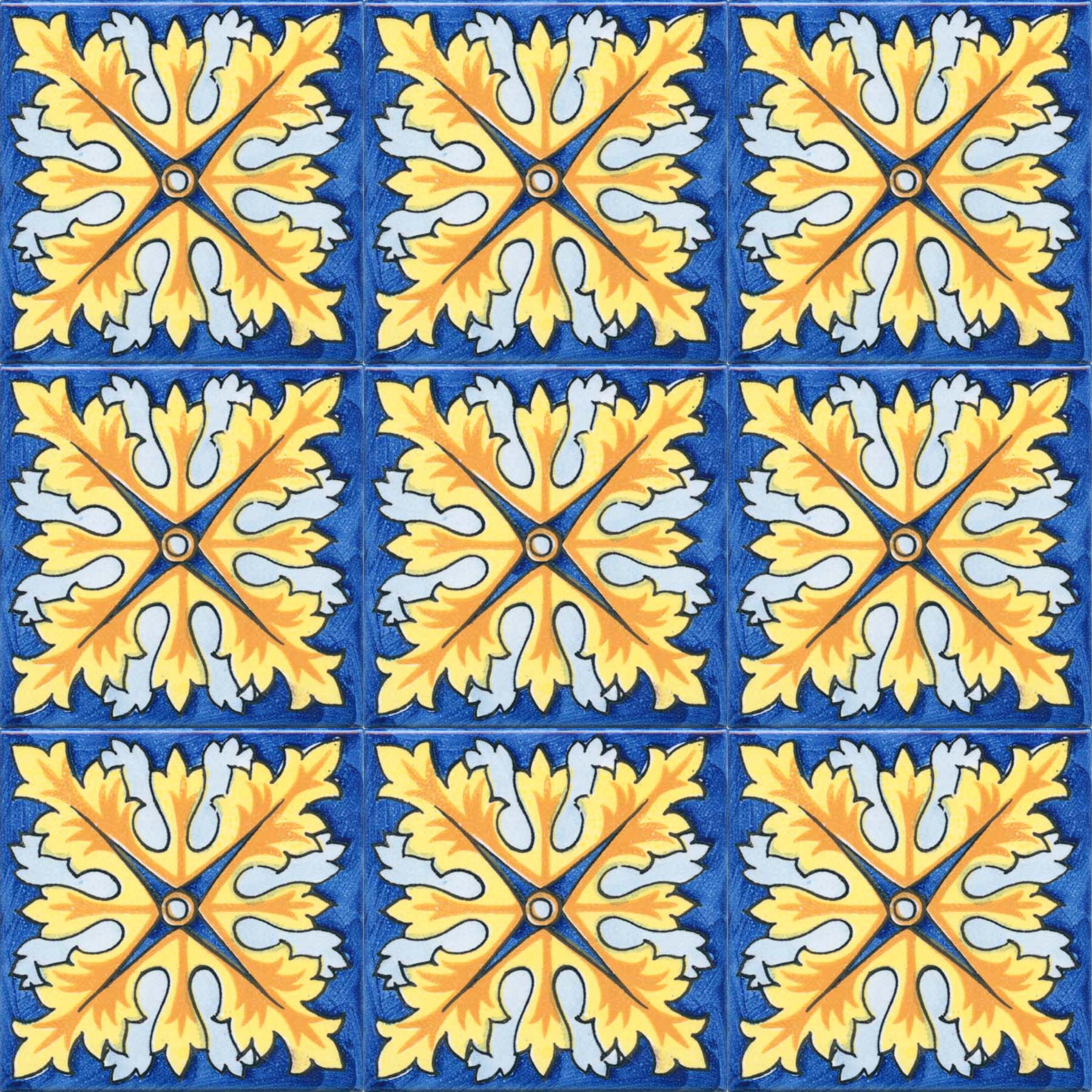 Ceramica Pinto Barocco Vietri VP662 piastrella maiolica a mano