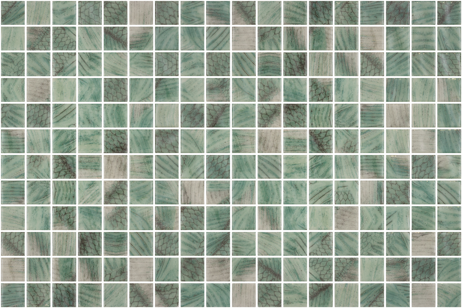 SQ Mosaic Identity Caiman mosaico verde chiaro lucido