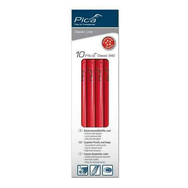 Pica-Marker matita carpentiere 240 mm rossa laccata legno