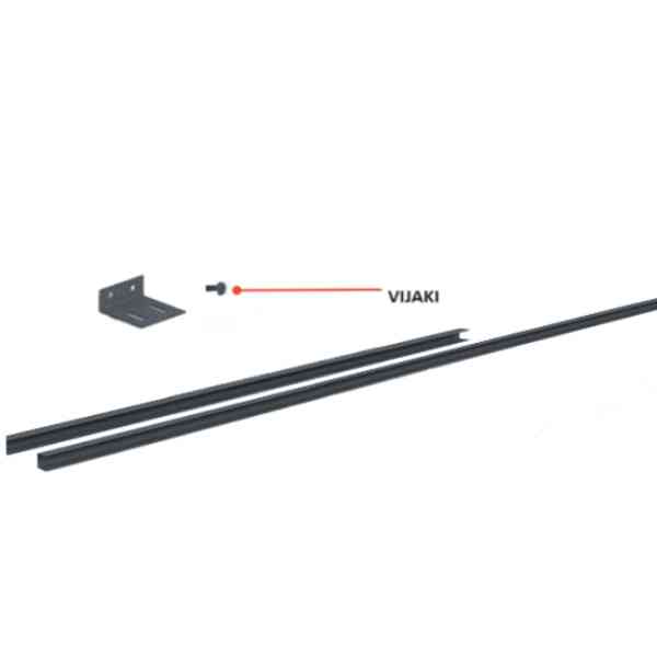 Hornval set montaggio recinzione pannelli 150 cm antracite