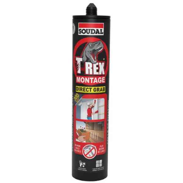 Soudal T-Rex colla di montaggio 380 g presa immediata