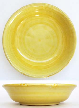 Ceramica Pinto Pennellato VP12355 piatto fondo giallo Vietri