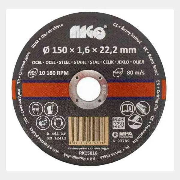 Magg Disco Taglio Acciaio 150x1,6x22,23 mm Steel