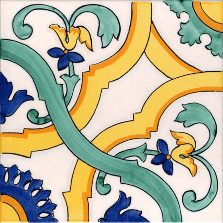 Ceramica Pinto Classico Vietri VP286 piastrella 20x20 maiolica a mano