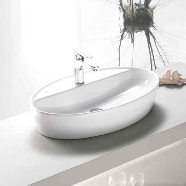 Cerastyle One 67x42 cm lavabo da appoggio bianco ceramica
