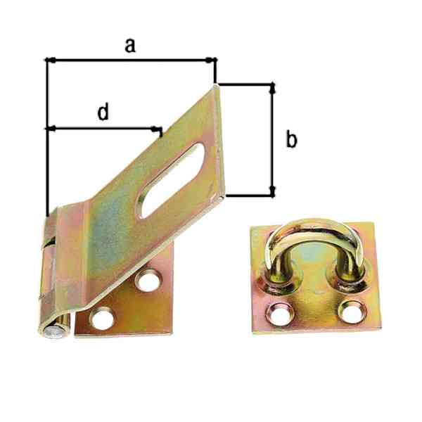 GAH Alberts catenaccio sicurezza 93x37 mm acciaio zincato