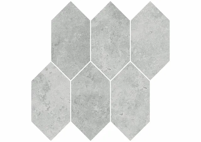 Roca Tiles Malla Gris mosaico ceramico grigio su rete