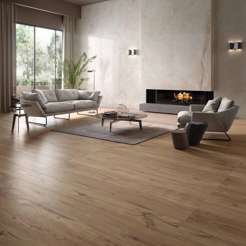 Viva Made Cozy Havana Rett 20x120 piastrella effetto legno