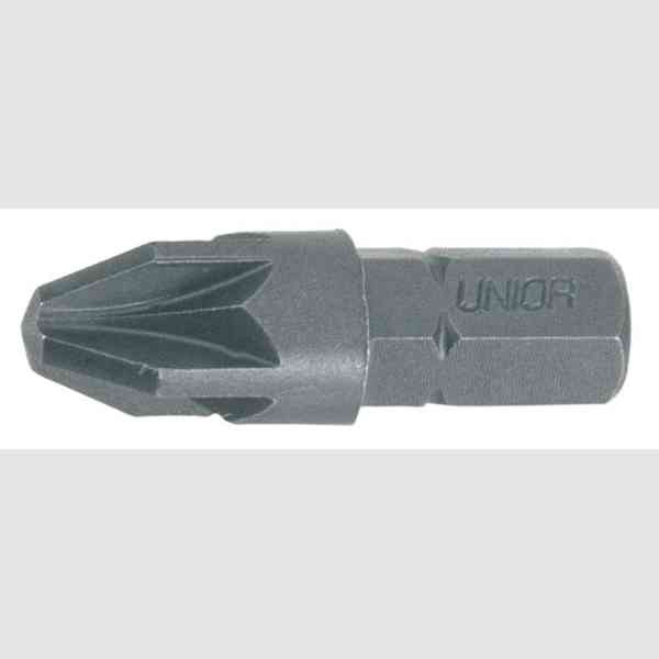 Unior 6466C inserto Pozidriv PZ1 3 pezzi attacco 6,3mm