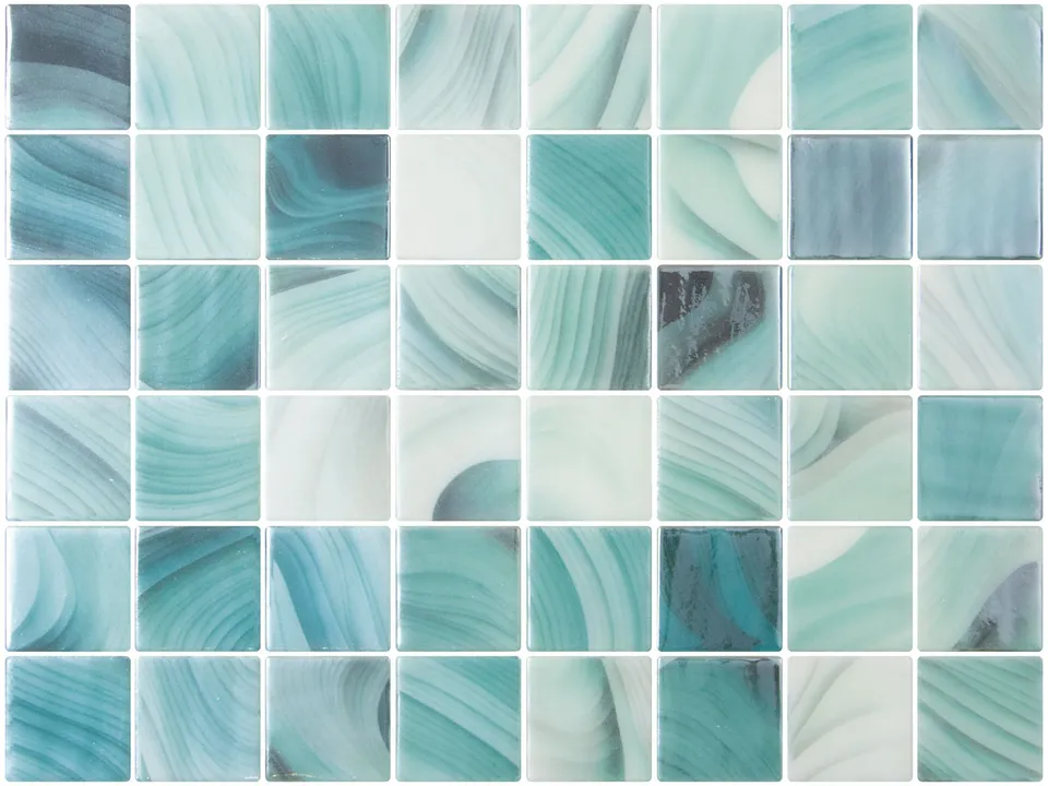 SQ Mosaic Bay Glam Fifty Nami Glam mosaico verde opalescente