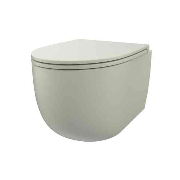 SDR Ceramiche Bull Vertigo vaso sospeso panna opaco rimless