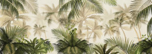 Viva Made Palm Trees Complemento Ceramica Decoro Bagno