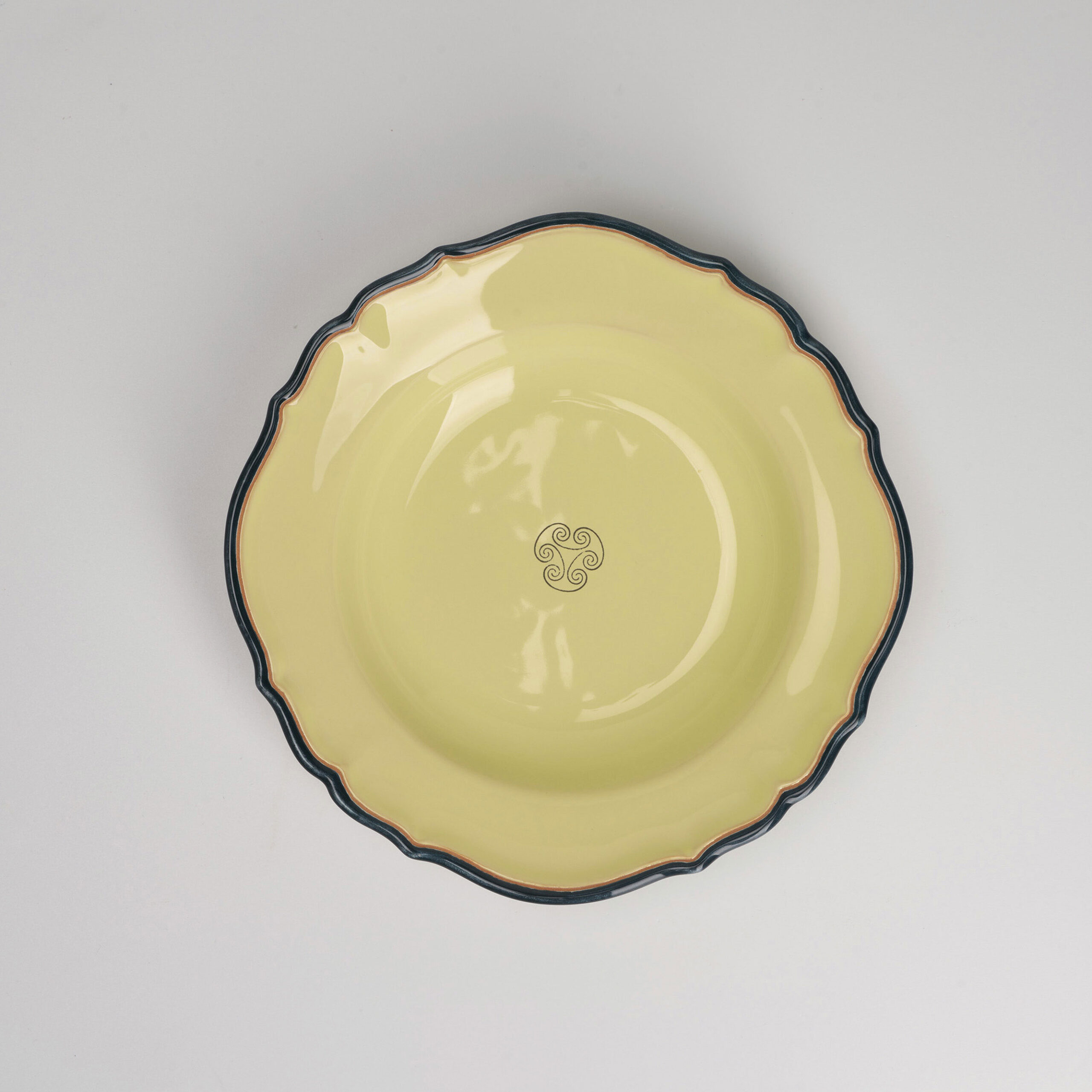Cerasarda Arte della Tavola Fondina Monogram piatto Vaniglia