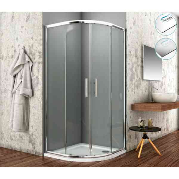 Lacus Mozia box doccia semicircolare 90x90 vetro 6 mm cromo