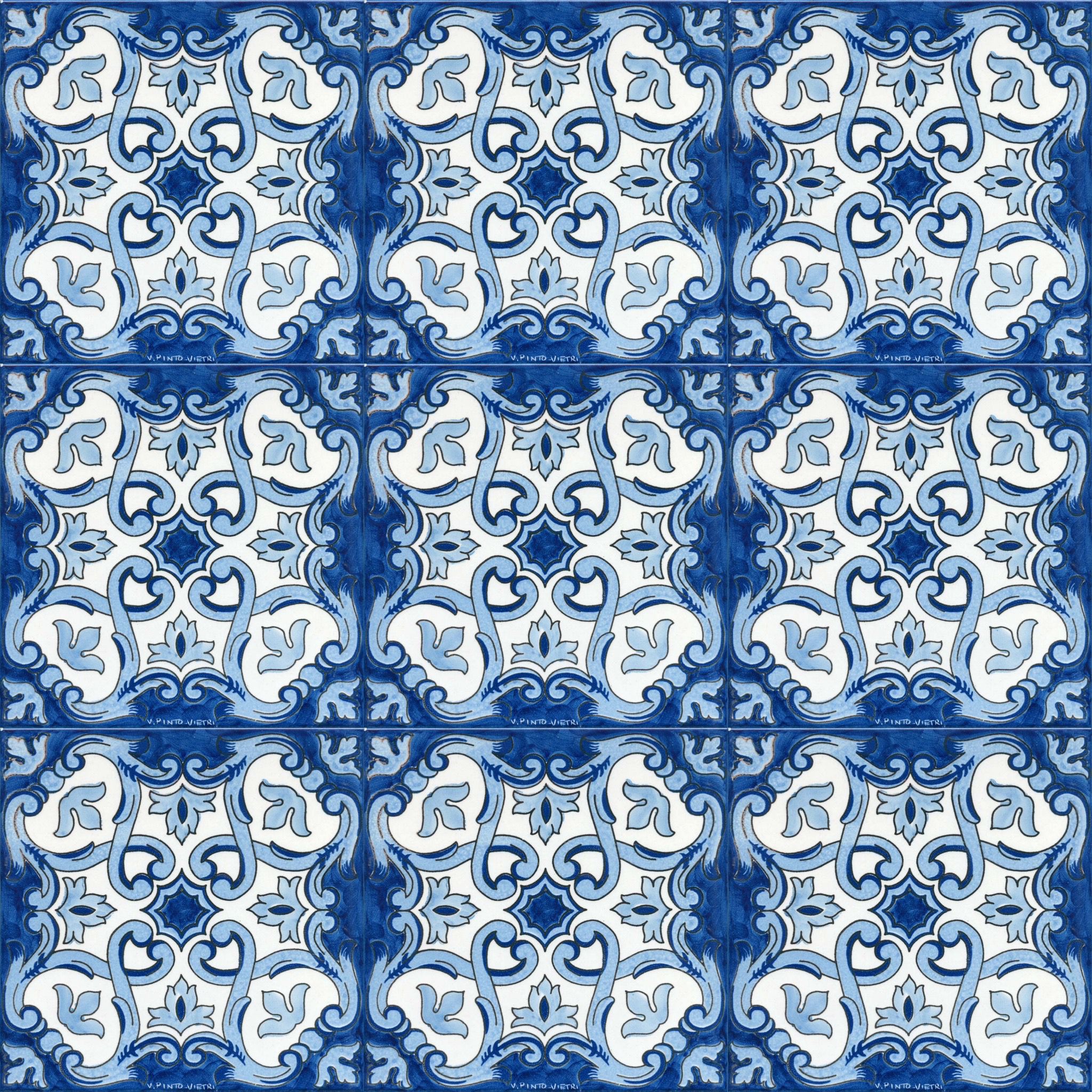 Ceramica Pinto Barocco Vietri VP15053 piastrella maiolica fatta a mano