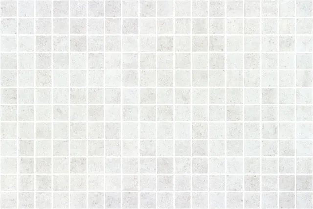 SQ Mosaic Kubu Sand Rock Polaris mosaico bianco opaco