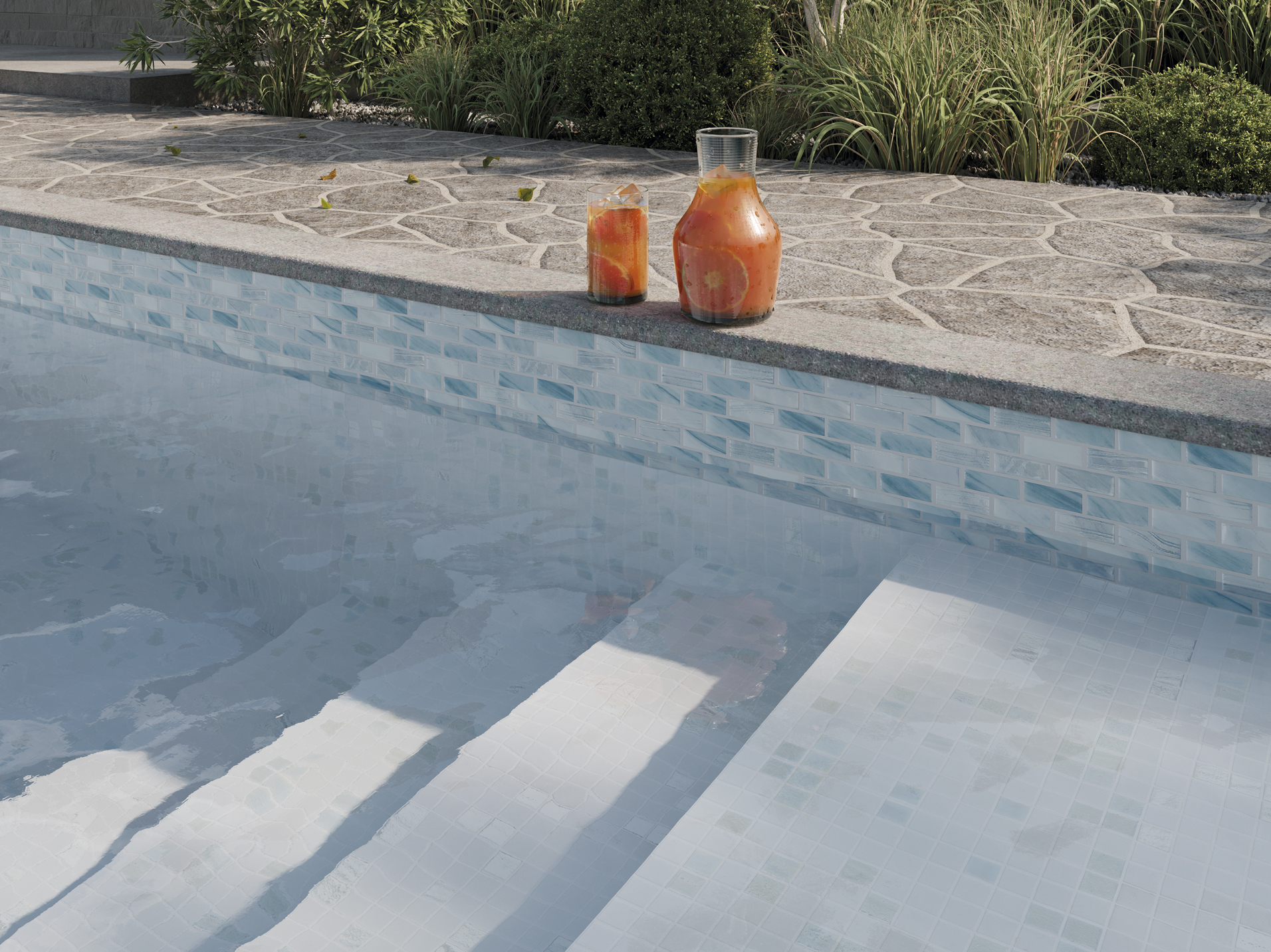 SQ Mosaic Identity Rectangle Shell mosaico turchese