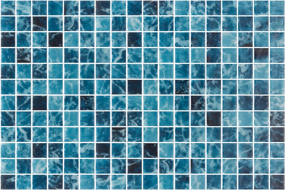 SQ Mosaic Identity Oranda mosaico blu scuro lucido onde