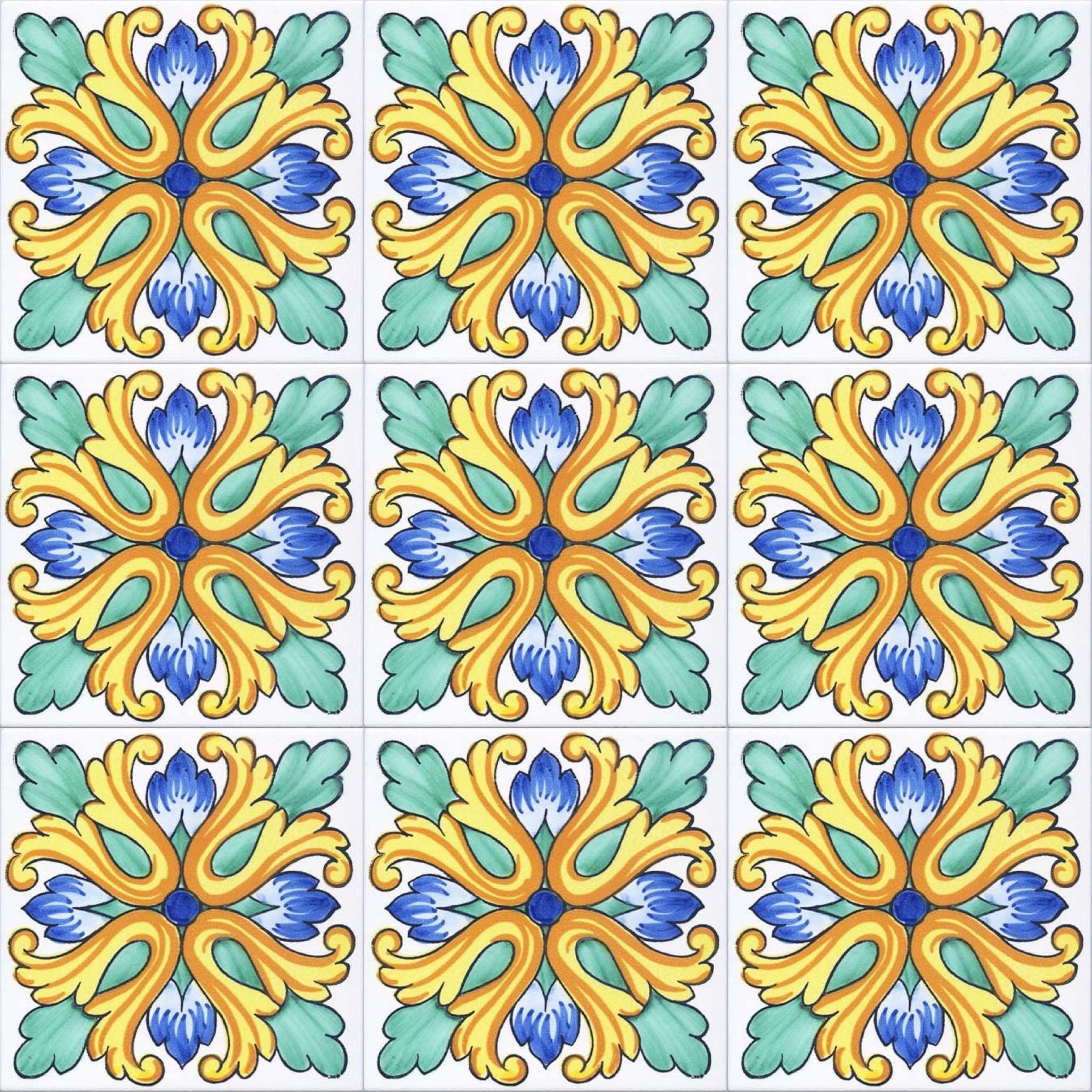 Ceramica Pinto Mare VP16703 piastrella maiolica fatta a mano