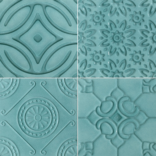 Cerasarda Le Ossidiane Quadrella Mix Malachite Ceramica