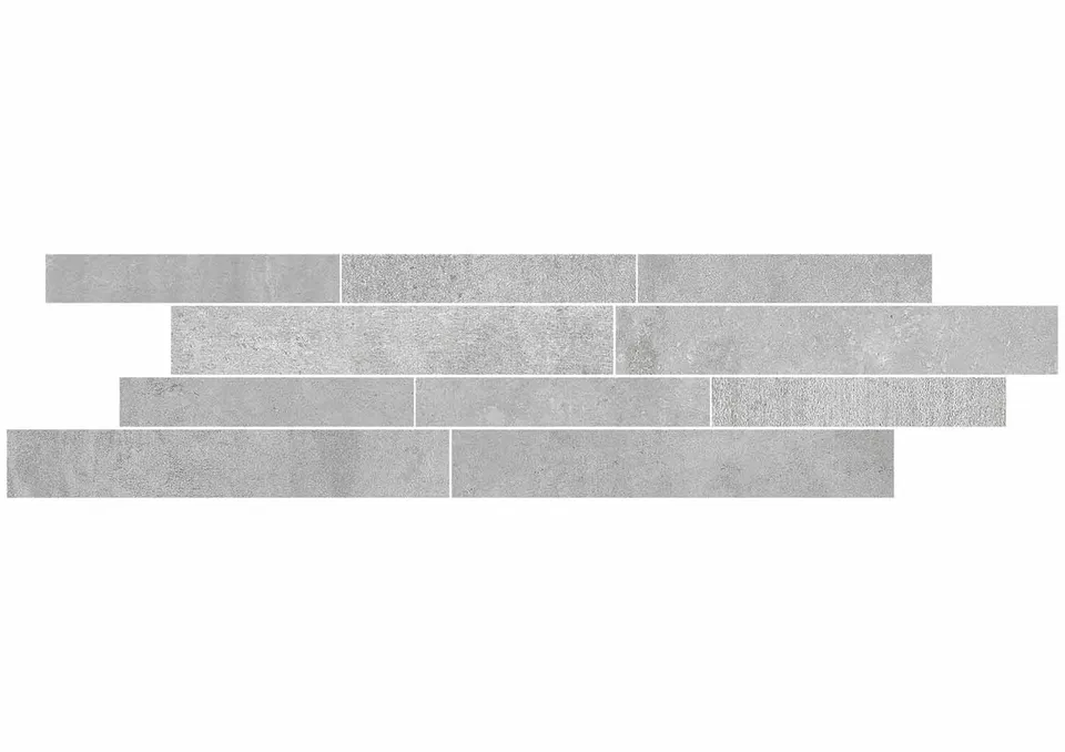 Roca Tiles Link Graphit malla mosaico effetto cemento