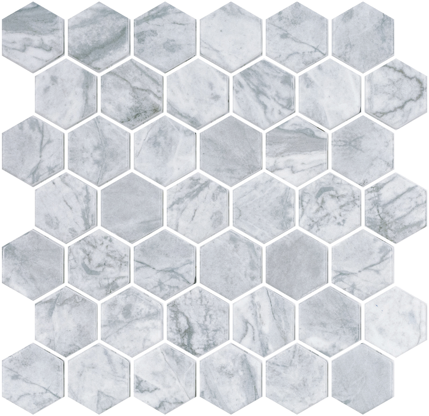 SQ Mosaic Lithos Hex Tech Alpha-A mosaico esagonale