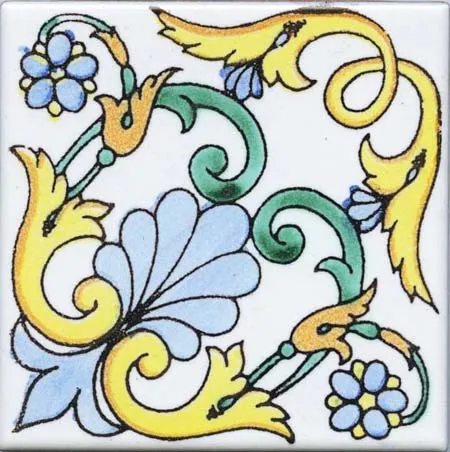 Ceramica Pinto Classico Vietri VP256 piastrella maiolica mano